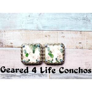 Cactus tack, cactus concho, custom conchos, unique concho, saddle concho,